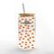 Hello Pumpkin Daisy Pattern 16oz. Glass Can Cup